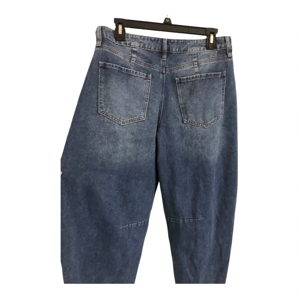 Ashley Mason loose fit cut off raw hem barrel jeans size 9/29 new - Picture 13 of 16